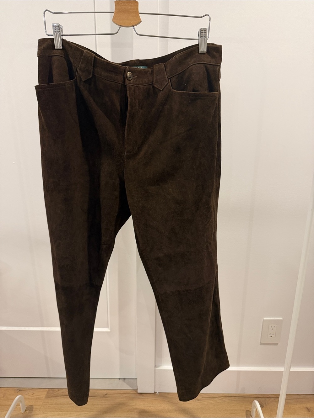 Lauren Ralph Lauren Brown Real Suede Pants